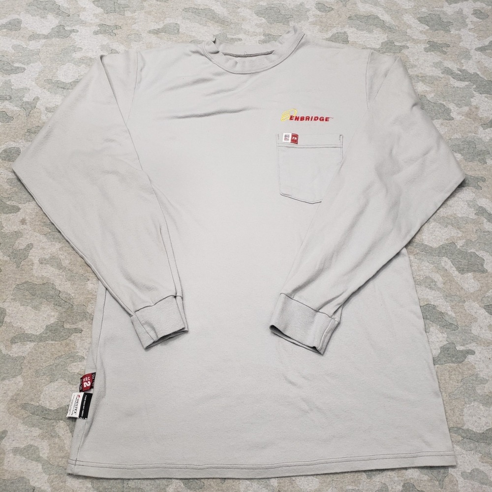 Big Bill FR Shirt Mens Large Gray Long Sleeve Welding Branded HRC2